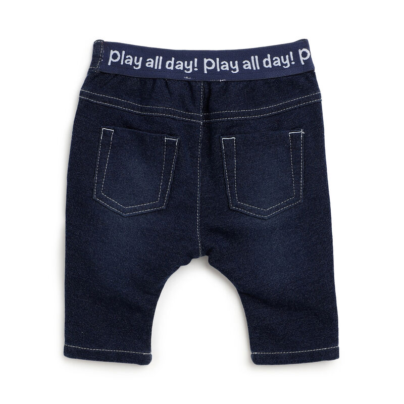 Boys Dark Blue Solid Long Trousers image number 1